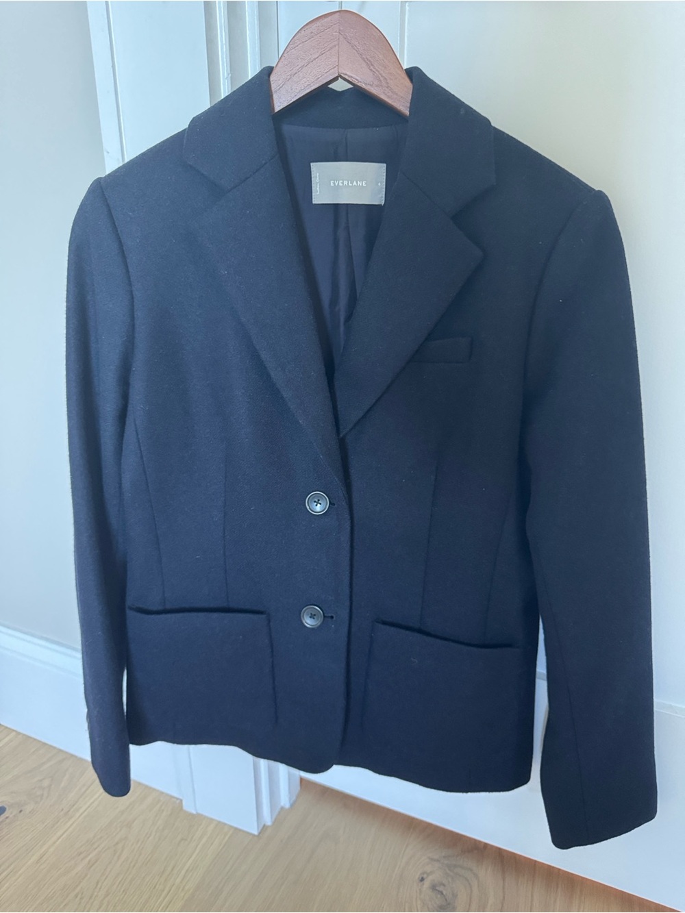Everlane Women's Navy Wool Blend Blazer